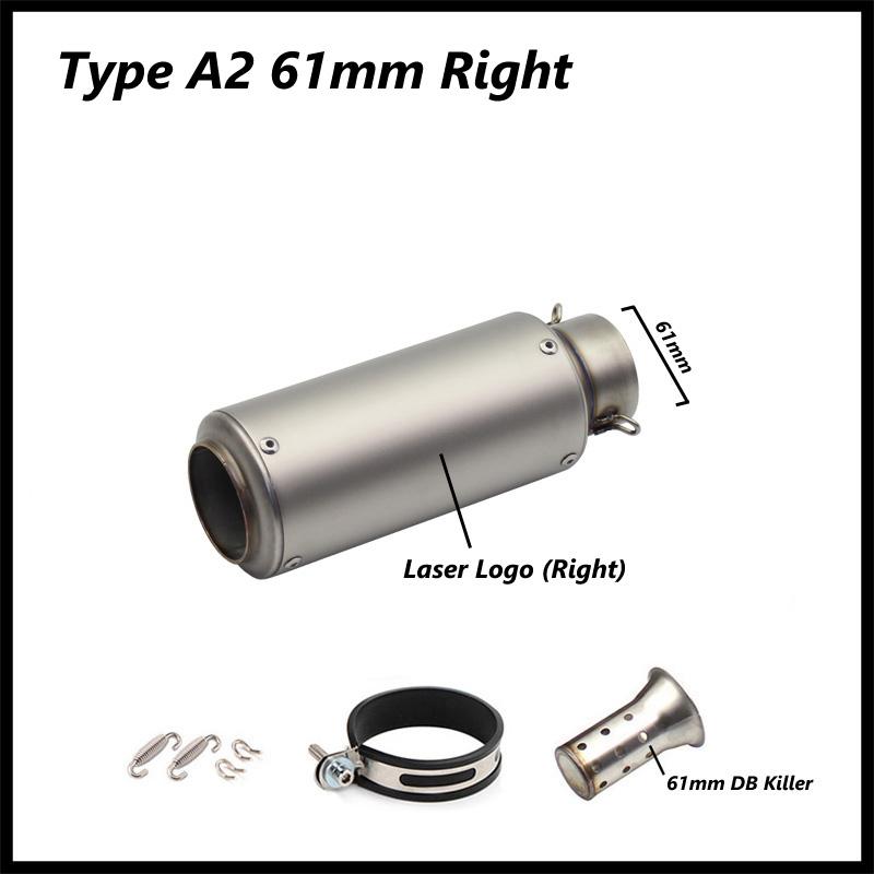 51mm 61mm Motorcycle Exhaust Pipe Muffler DB Killer Left Right Side Universal for ER6N SV650 CRF230 Z800 R1 CB650F CB1000R MT07