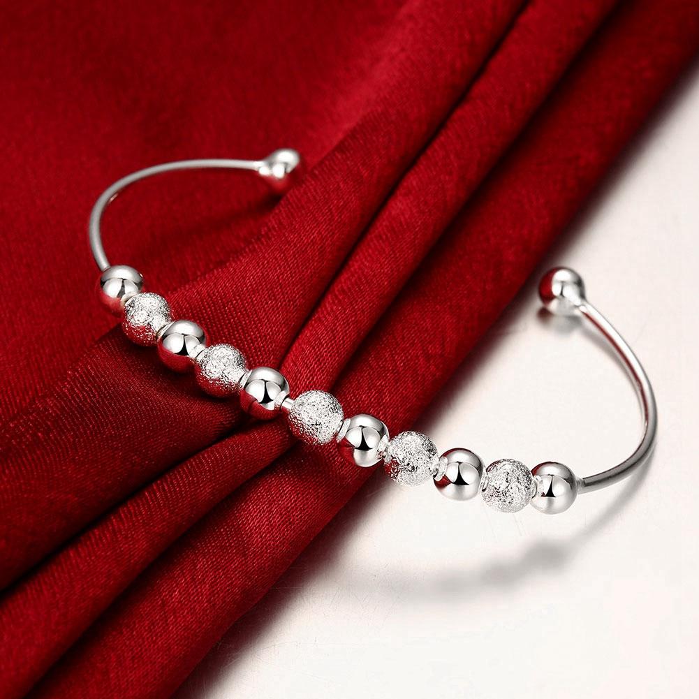 Charm 925 Sterling Silver Luxury Bead Bracelet Bracelet Cute Feminine Fashion Party Wedding Jewelry With Adjustable