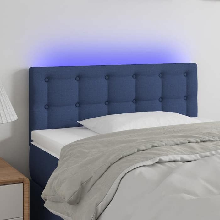 Maison Exclusive - Tête de lit à LED Bleu 100x5x78/88 cm Tissu