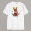 Christmas Patch New Heat Transfer T-Shirt Jeans Decoration Diy Washable Thermal Stickers Cartoon Deer With Christmas Wreath