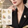Exquisite Metal Animal Lapel Pin Inlaid Rhinestone Zodiac Year Badge  Daily Outfit