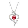 Ожерелье в форме сердца для женщин, подвеска в форме сердца с искусственным кристаллом, ожерелье в форме камня на День матери, годовщину, день рождения