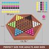 Китайские шашки Деревянная настольная игра, 13,7', 60+ цветных акриловых шариков, Классическая семейная стратегическая игра