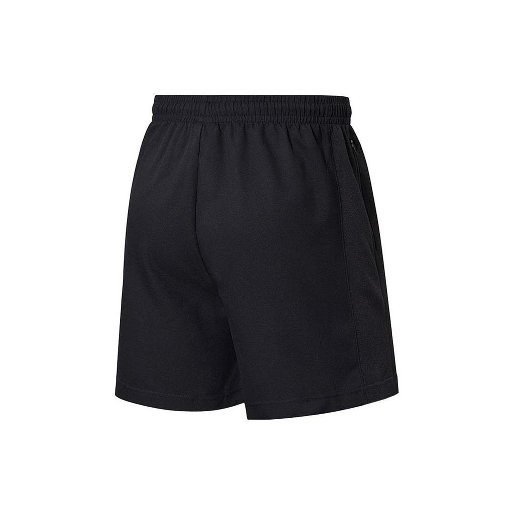 Li Ning Running Fitness Solid Color Quick-Dry Woven Breathable Shorts Men Shorts Black AKSS611-1