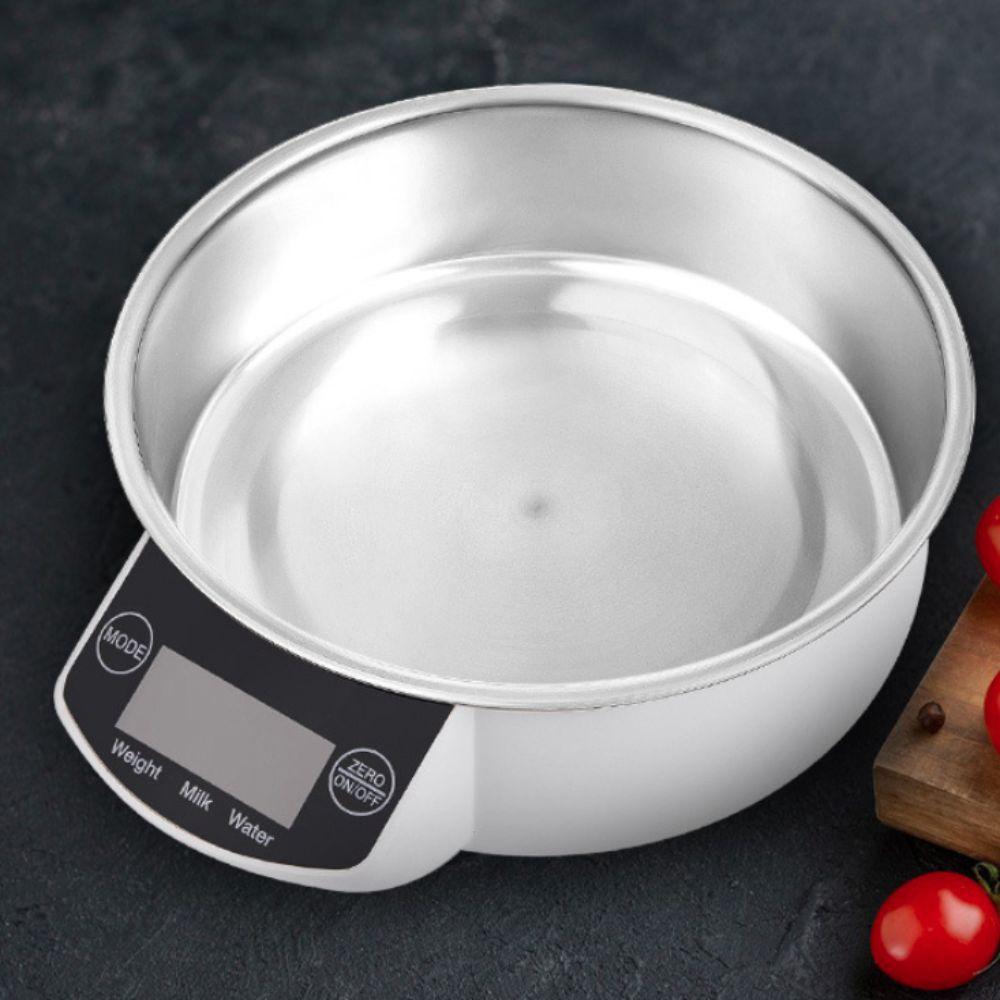 LCD Display Stainless Steel Electronic Bowl Scale Detachable Food Bowl Scale Baking