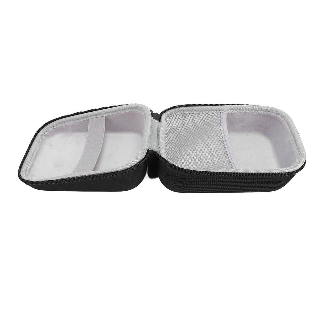 Portable Travel Bag EVA Nylon Hard Shell Storage Case Compact Organizer with Handle and Mesh Pouch Black