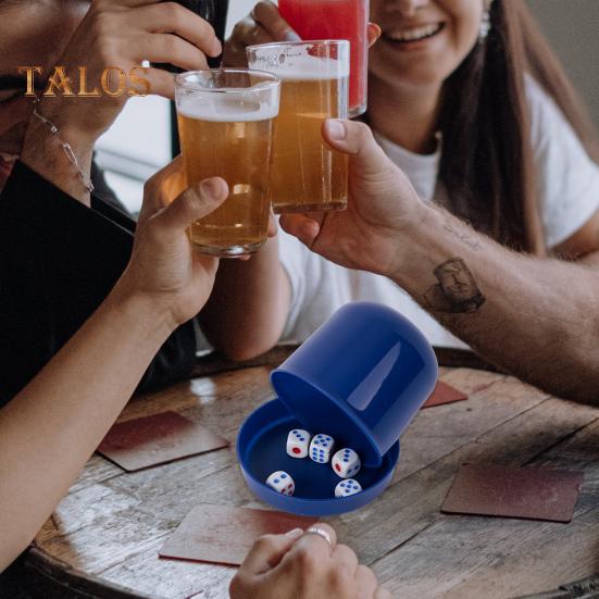 1 набор игральных костей с 5 точками, прочный ручной шейкер, чашка для бара, вечеринки, KTV, азартных игр, питья, настольных игр, казино, оборудование