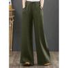 Женские весенние однотонные повседневные брюки в стиле ретро с высокой талией, свободные прямые широкие брюки