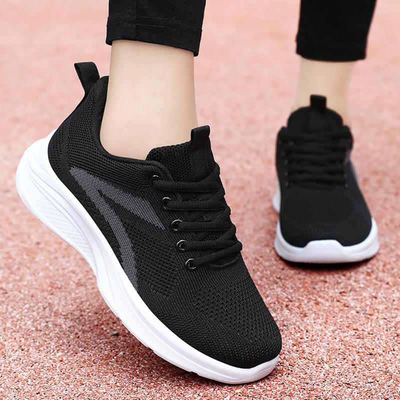 Fashion Women Casual Running Sports Shoes Fashion Breathable Knitted Mesh Sneakers Women Lightweight Gym Vulcanized Jogging Hiking Shoes