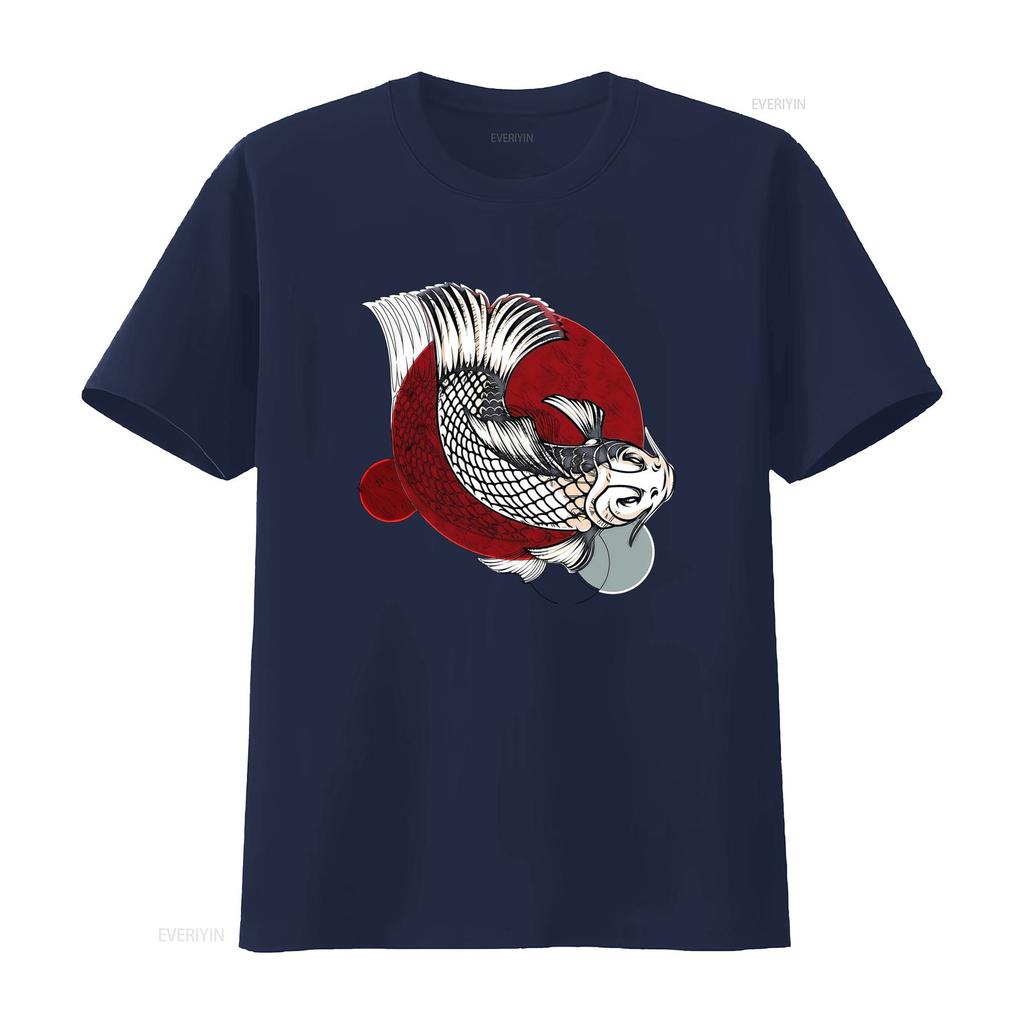 Vintage Style Koi Fish Japanese T Shirt For Unisex And Unisex Vintage Fashion Casual Designer Clothes Slightly Homme