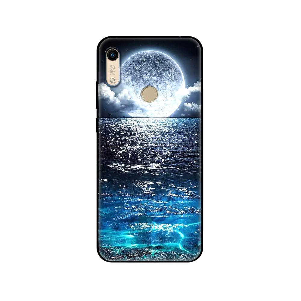 Черный чехол из ТПУ для Huawei Honor 8a Prime 8s Prime 9 Lite honor 9A 9C 9X Premium 9x Pro 9S Sky Space planet Moon stars Design