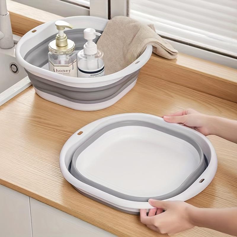 1pc, Portable Collapsible Wash Basin for Home, Dorm, and Outdoor Use - Thickened Plastic Folding Basin for Washing Feet and Hands