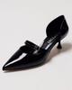 Туфли каблуке 320215 36 черные лаковая кожа