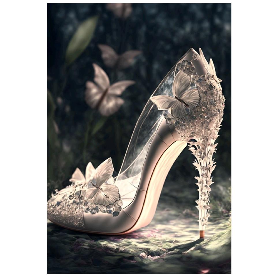 5D DIY алмазная живопись Новое поступление на высоком каблуке бабочка Алмазная мозаика вышивка крестиком комплект украшение дома подарок