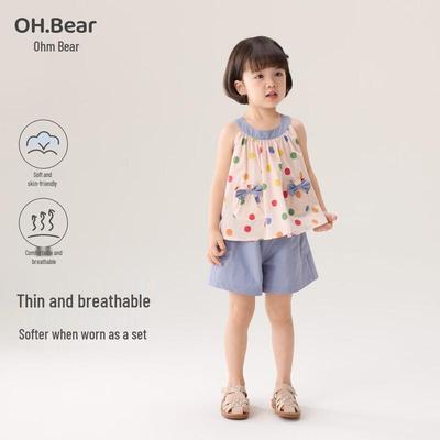 Летний комплект для девочек Ohm Bear из чистого хлопка