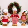 Adorable Gingerbread Man Chef Hat Doll With Stretchable Design For Christmas Home Decoration