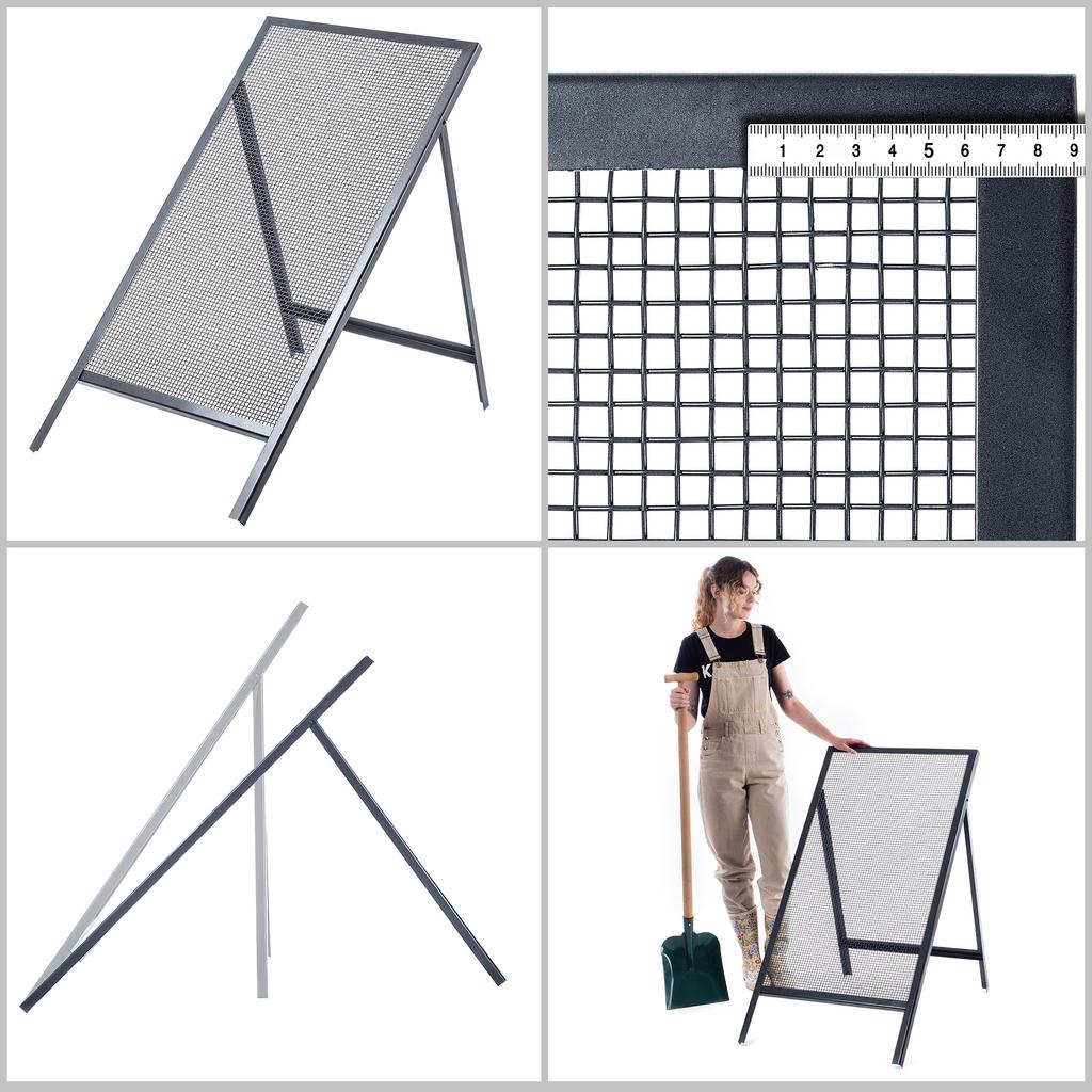 Строительное сито KADAX для песка, грунта, каменной кладки, 120х60см, гравий, сетка 8мм