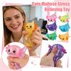Сквиш-аксолотль Игрушка для снятия стресса Мягкая сжимаемая сенсорная игрушка для детей и взрослых Прочный материал Медленно возвращающая форму Фиджет-игрушка для снятия тревожности