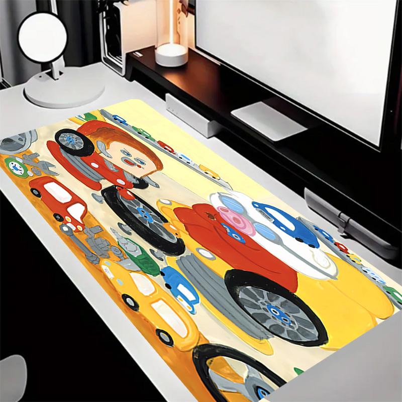Bread Thief Theme Premium Non-slip Mouse Pad with Stitched Edges,Durable Rubber Material,for Desktop & Gaming Great Gifts