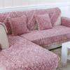 Modern Plush Sofa Cushions Winter Lace Flannel Sofa Cover Four Seasons Solid Color Non-slip Sofa Cover For1/2/3 Seat Sofas Decor