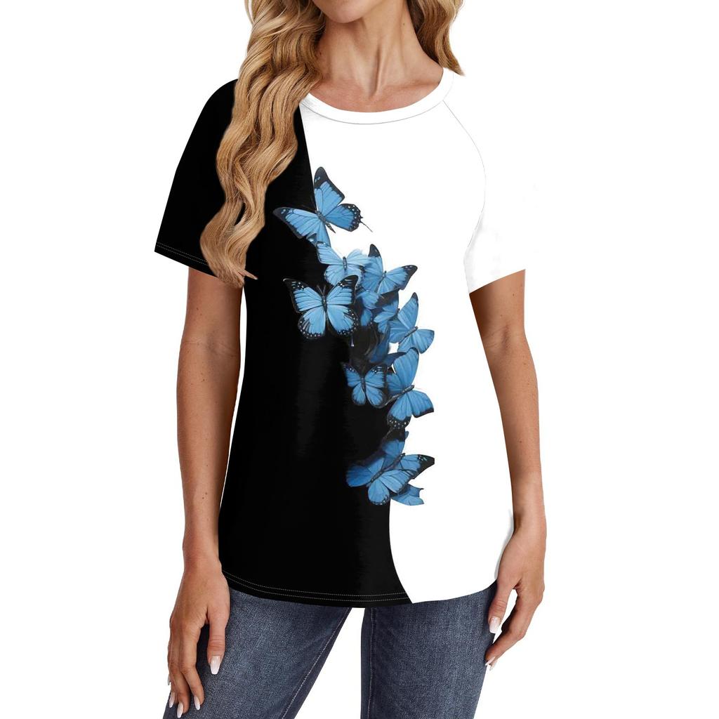 Женские футболки с коротким рукавом, милые туники с круглым вырезом, топы, базовые футболки, блузки, свободный пуловер