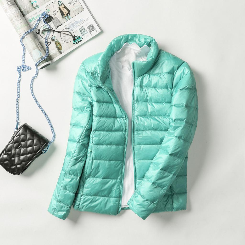 Elegant Autumn and Winter Slim Large Size Lightweight Collar Ladies Korean Version of The Down Jacket Female Short Jacket