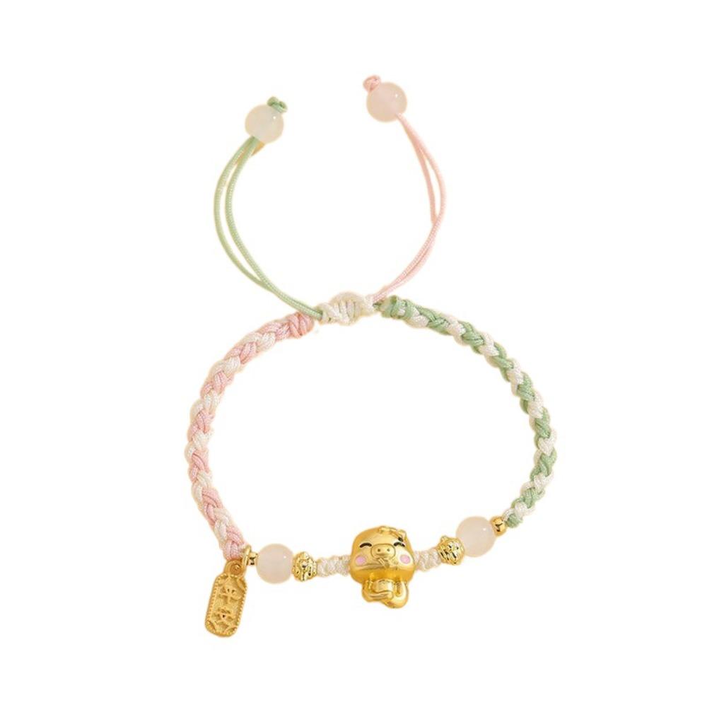 Lucky Rope Snake Animal Bracelet Cartoon Braided Hand Rope Creative Snake Year Bracelet  Men