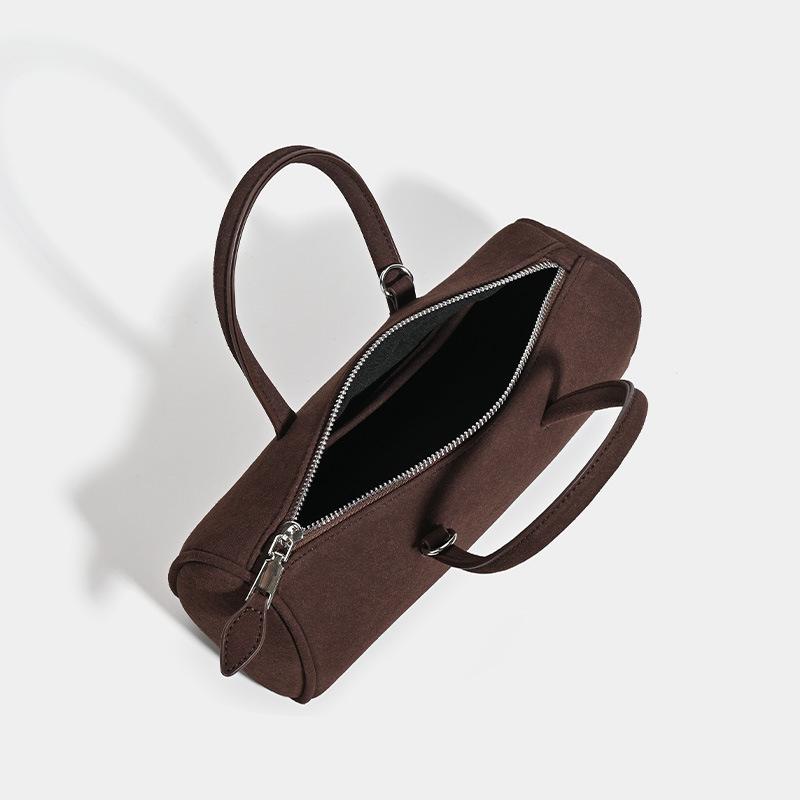 Инс осень и зима ретро замшевая цилиндрическая сумка сумка бостон женская сумка темпераментная универсальная замшевая на плечо сумка-мессенджер