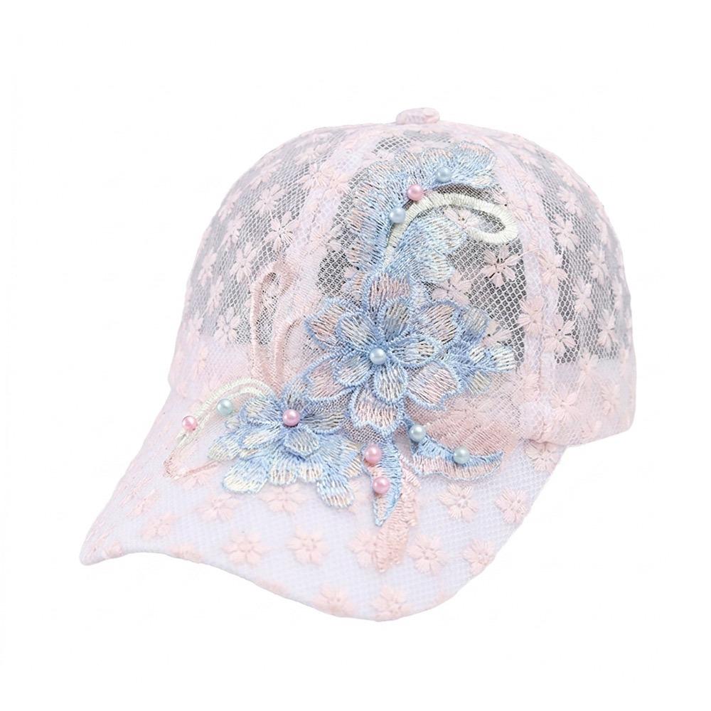 White Pink Hollow Out Baseball Cap Duck Tongue Breathable Baseball Cap Summer