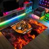 Hull City Football Design Crystal Velvet Carpet Cozy Non?Slip Printed Rug For Bedroom Living Room Entrance