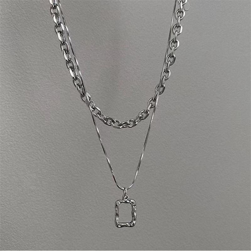 Новая Мода Женские Подвески Ожерелья Изысканная Двойная Цепочка Металлическое Ожерелье Скелет Монстр Панк Ювелирные Изделия Подарок на Вечеринку