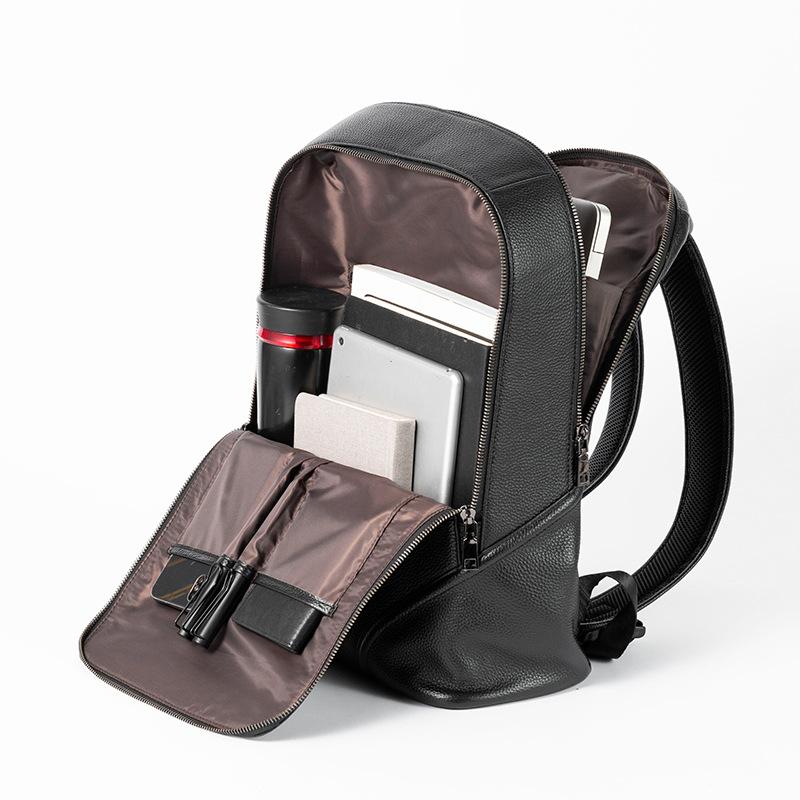 Мужской рюкзак из натуральной кожи, деловая сумка для компьютера, рюкзак большой емкости, модный многофункциональный рюкзак