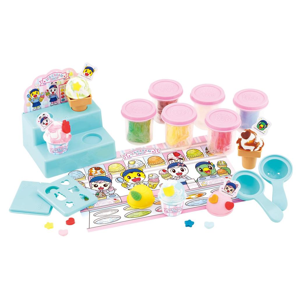 Bandai Shimajiro Mix Mix Learn Clay Ice Cream Ages 3 and Up Pon! Colors! Shop,
