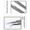 2pcs Stainless Steel Accuracy Curved And Straight Tweezers Set for Gardening and Model Making with Ergonomic Design