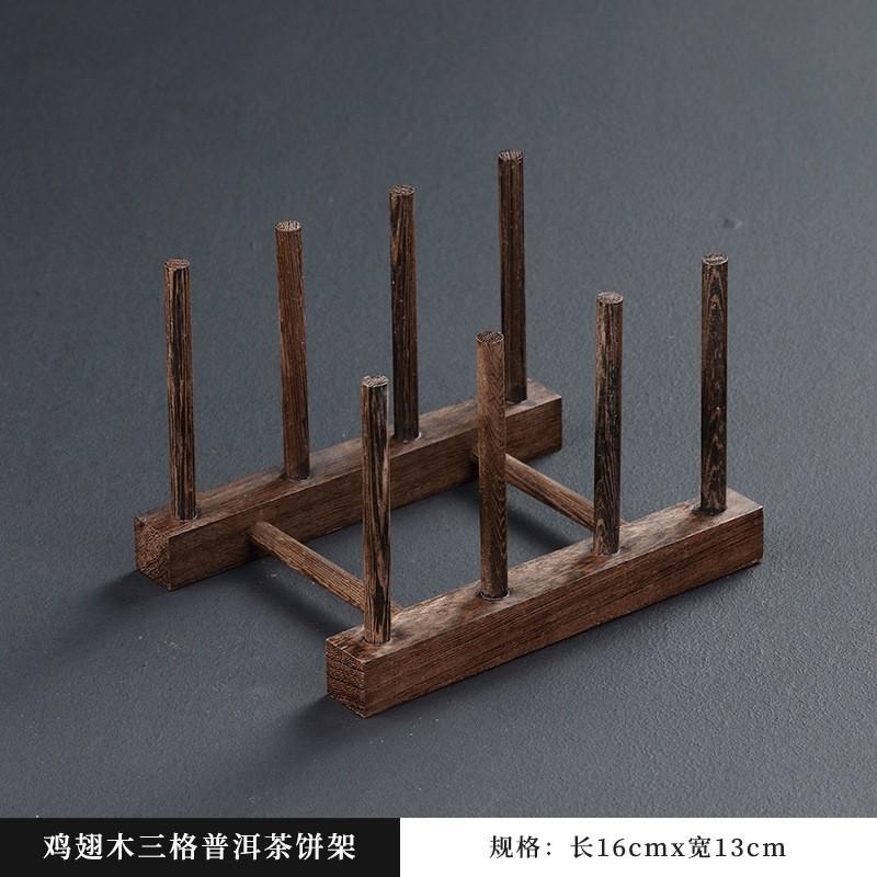 Handcrafted Rosewood Tea Cake Display Stand Puer Storage Rack Wooden Organizer 3/5/7 Capacity