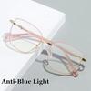 Neutral Fashion Anti-Blue Light Glasses Cat-Eye Large Frame Optical Glasses Ultra-Light Eye-Protecting Ordinary Glasses