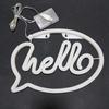HELLO Neon Sign Creative Shape USB/Battery Operated Non-glaring LED Neon Lamp Wall Ornament Party Supplies