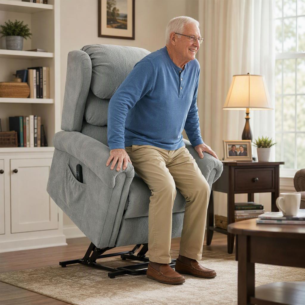Riser Recliner Chair for Elderly, Electric Power Lift Chair, Grey