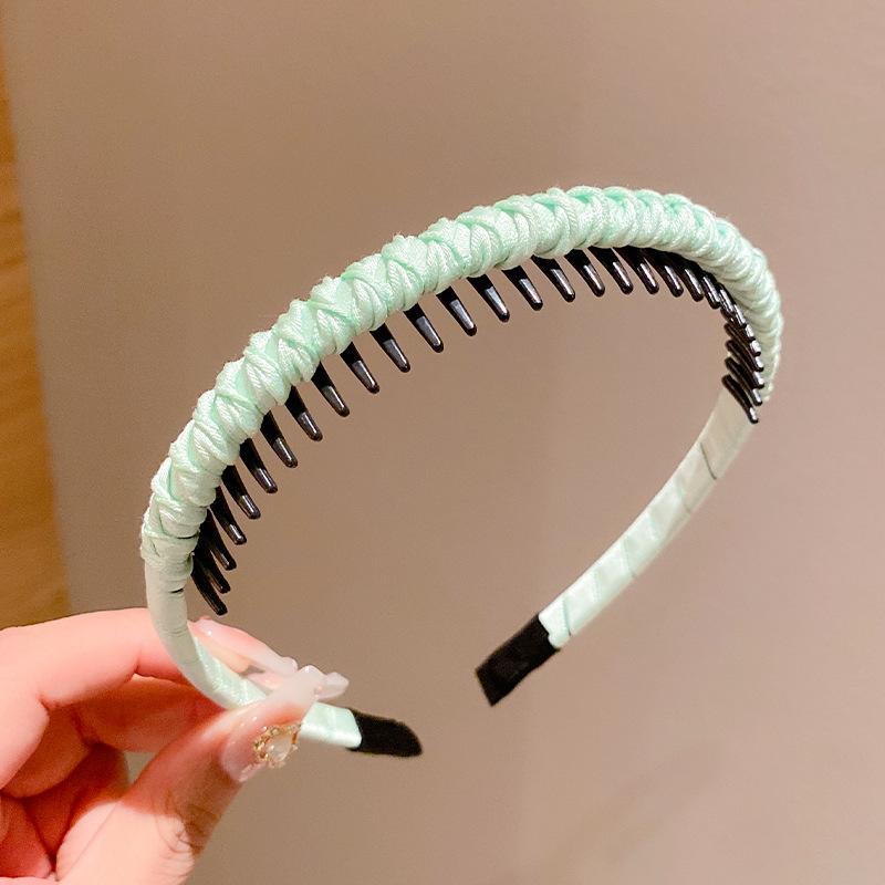 Милые конфетные цвета оберточная ткань зубы повязки для волос для девочек сладкое украшение для волос нескользящая повязка на голову резинка для волос модные аксессуары для волос