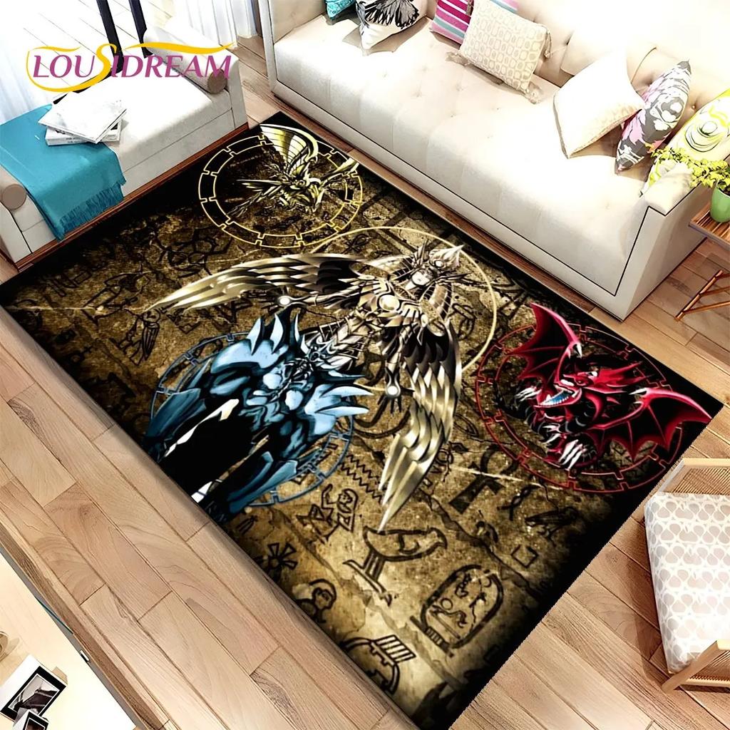 Yu-Gi-Oh MONSTER CARD Коврик в стиле аниме, большой ковер для гостиной, спальни, дивана, коврик для украшения, детский нескользящий напольный коврик 3D