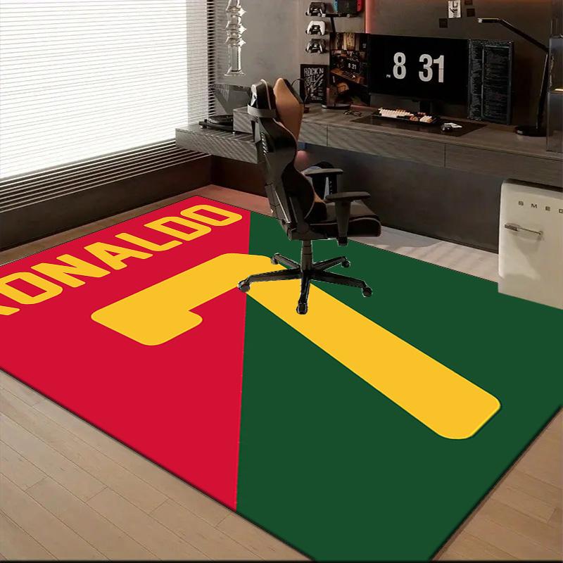 Ronaldo's Number Seven Rug Game Carpet, Floor Mat for Bedroom Living Room Entryway Rug, Home Decor Idea Gift for Christmas birthday