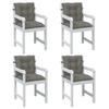 Low Back Chair Cushions 4 pcs Dark Grey 100 x 50 x 7 cm Fabric