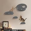 Wall Mounted Felt Cat Stand Cat Tree Rich Climbing Furniture Suitable for Small and Large Indoor Cats Felt Cat Platform