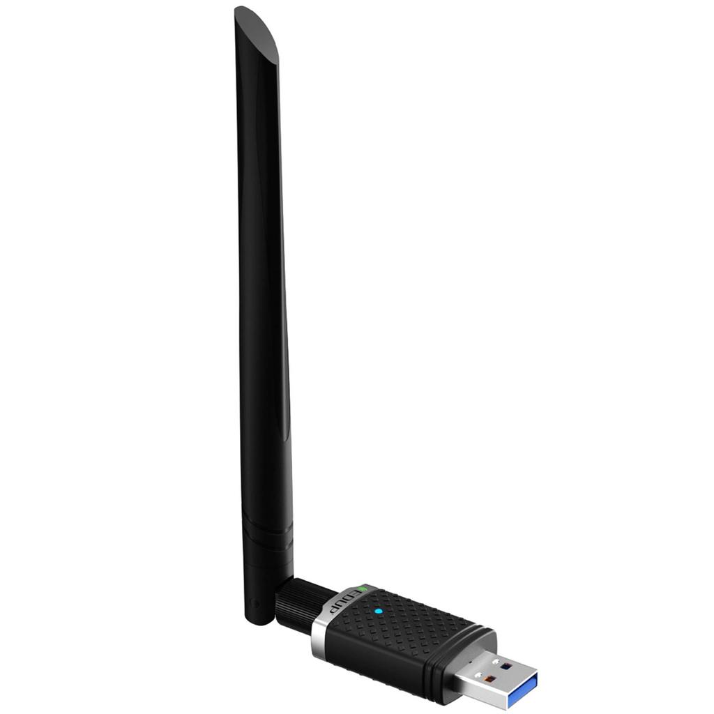 WiFi Wireless LAN Handset 1300Mbps WIFI Adapter Dual Band AC High Speed Communication 5dBi Rotating Antenna Compatible with OS X USB3.0 5G/2.4G 802.11