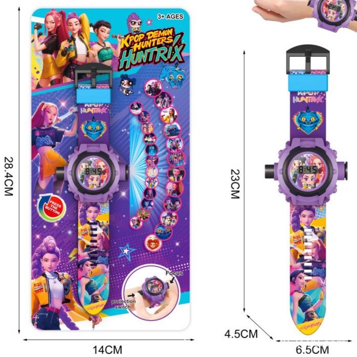 K-POP Devil Hunter Electronic Watch Toy Children's Multi functional Projection Light Watch Bracelet Birthday Gift