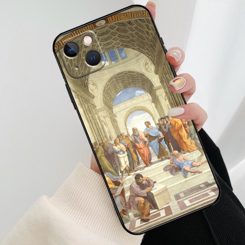 Чехол для телефона с картиной эпохи Возрождения для iPhone 17 Pro Max 15 14 13 11 12 16 Pro Max mini 15 16 Plus 16e 17 Air Cover