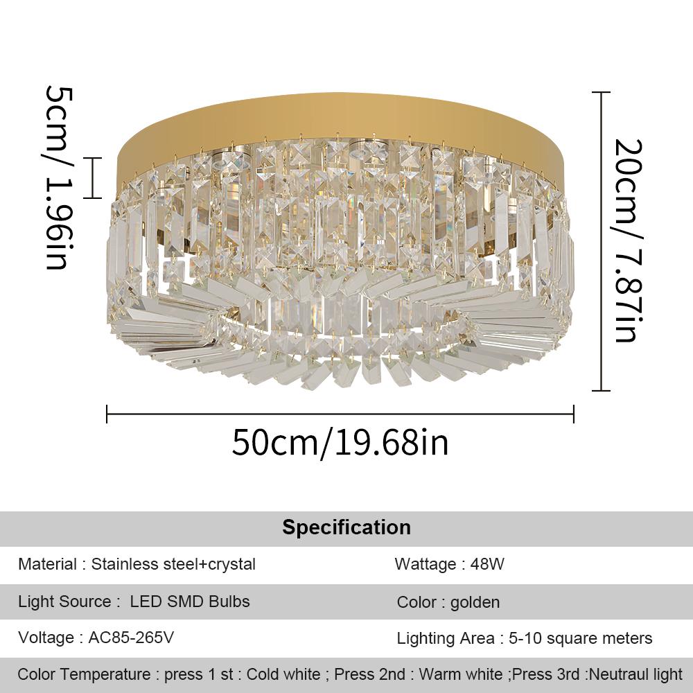 Xiaomi Crystal Ceiling Lamp Living Room Gold Luxury Modern Chandeliers Decoration Led Ceiling Lights Lighting Fixture Diameter 40 50cm