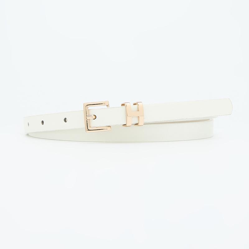 I-Shaped Buckle Thin Belt: Elegant Ladies' Fashion Accessory for Dresses and Suits