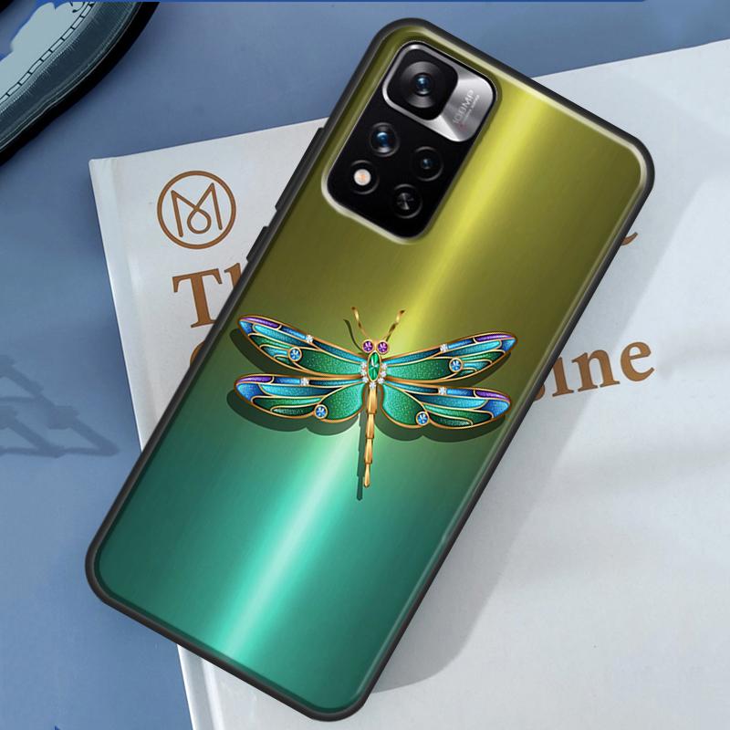 Чехол-арт с изображением стрекозы для Redmi Note 12 11 Pro Чехол для Redmi Note 10 8 9 Pro 10S 11S 9A 9C 12C 10A 10C