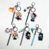 Keychain Pendant Anime Demon Slayer Kimetsu No Yaiba Kamado Tanjirou Double Sided HD Bag Pendant Gift For Fans Cosplay Props Jewelry Gift